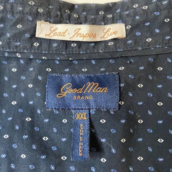 Good Man Brand Long Sleeve Button-Up Shirt in Navy Dot at Nordstrom, Size XXL - Picture 3 of 8